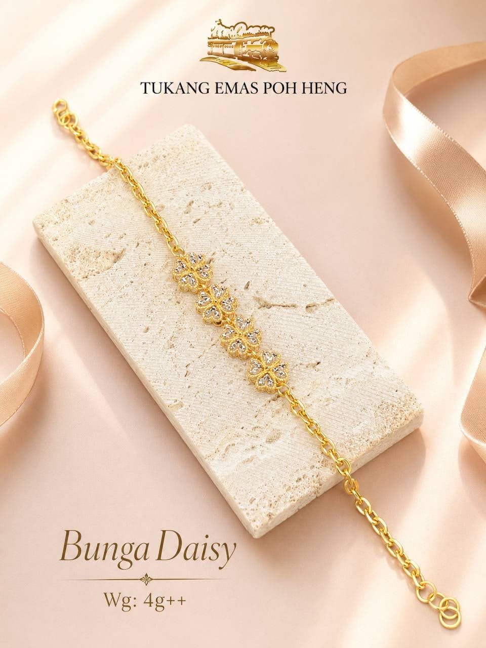 Rantai Tangan Bunga Daisy